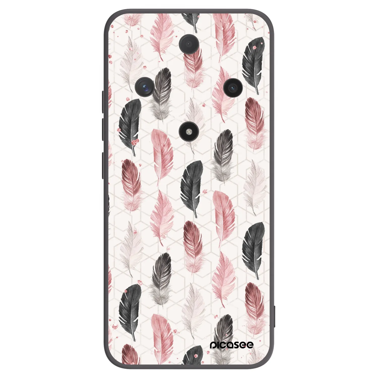 Picasee silikonski črni ovitek za Honor Magic6 Lite 5G - Feather 2