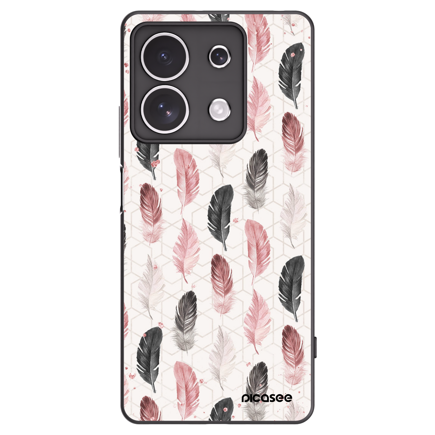 Picasee silikonski črni ovitek za Xiaomi Redmi Note 13 4G - Feather 2
