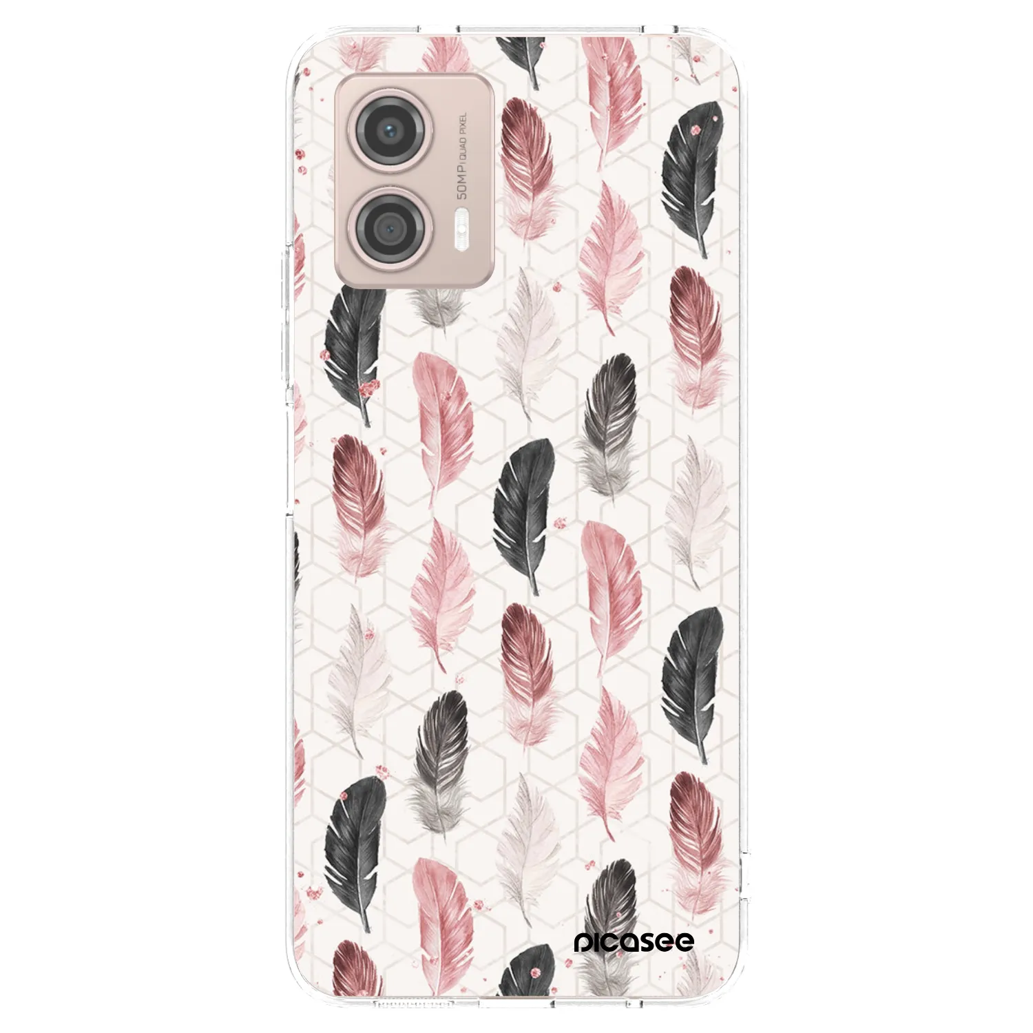 Picasee silikonski prozorni ovitek za Motorola Moto G53 5G - Feather 2
