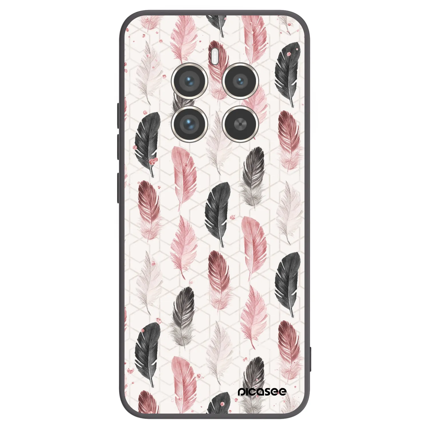 Picasee silikonski črni ovitek za Realme 12 Pro 5G - Feather 2