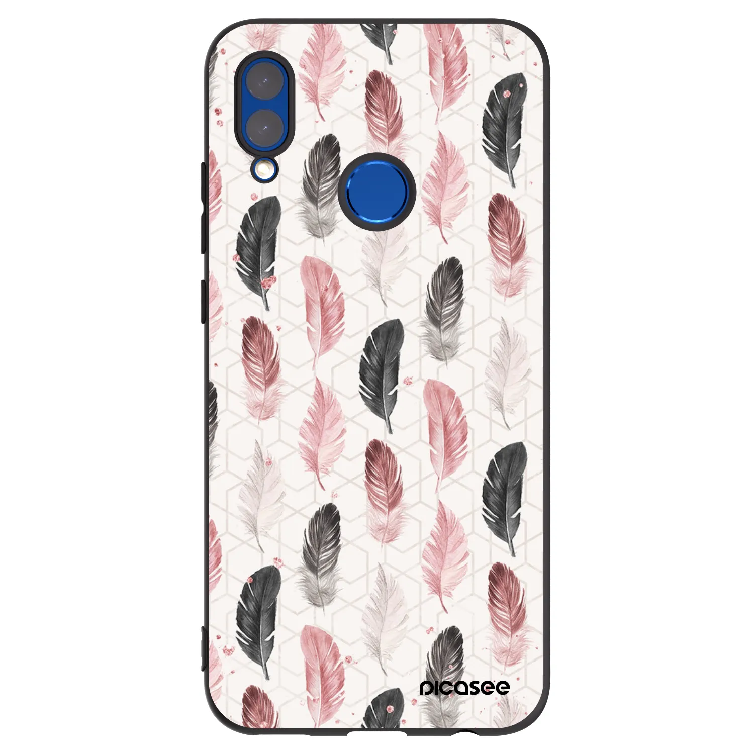 Picasee silikonski črni ovitek za Honor 10 Lite - Feather 2