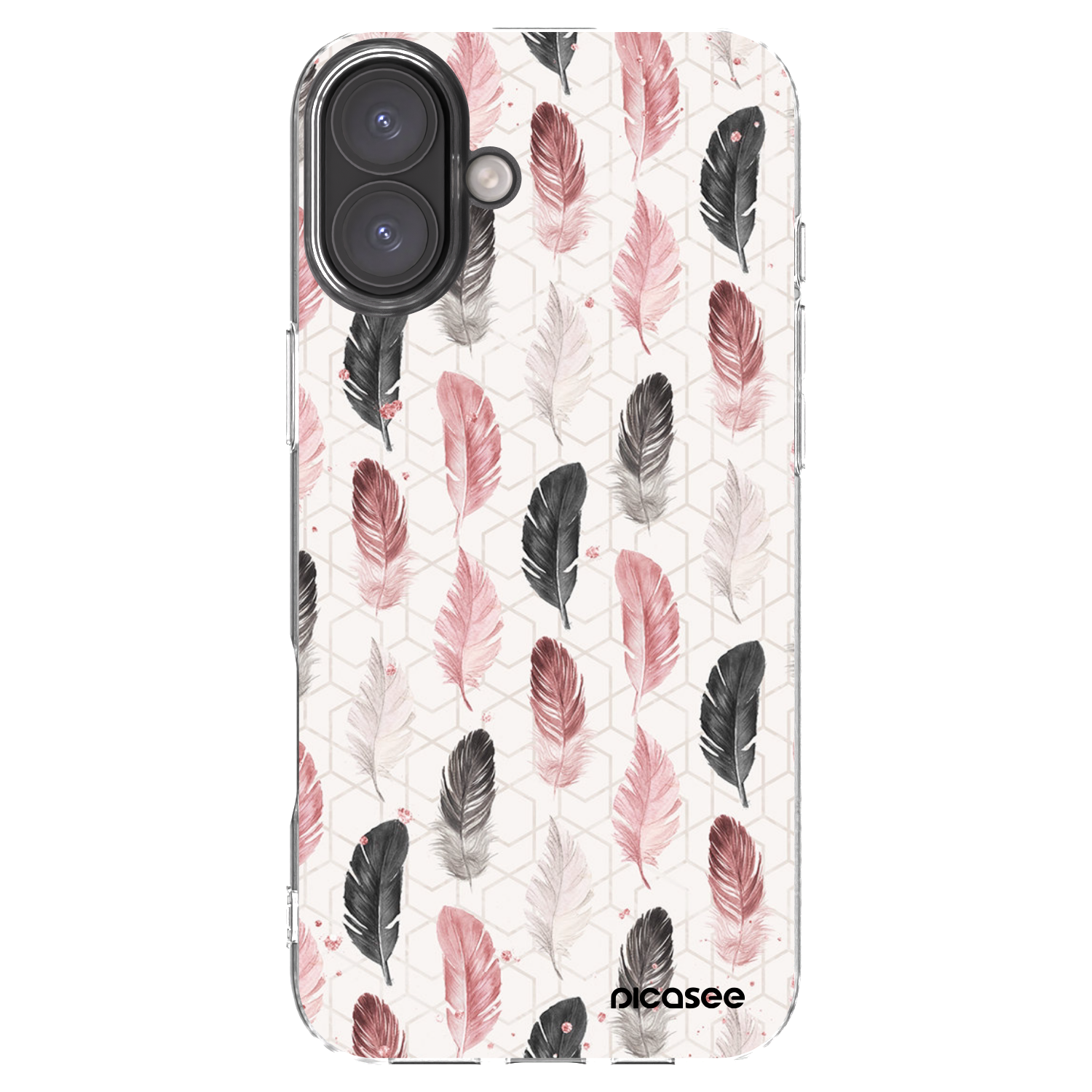 Picasee silikonski prozorni ovitek za Apple iPhone 16 Plus - Feather 2