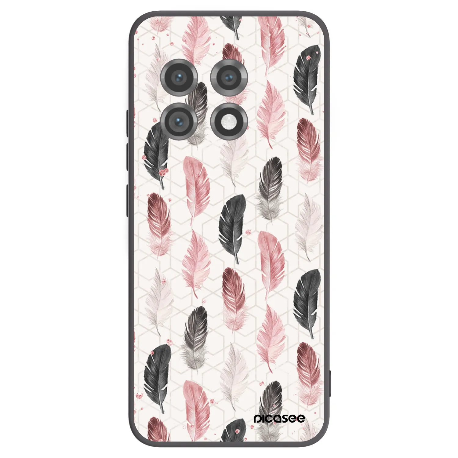 Picasee silikonski črni ovitek za OnePlus 11 5G - Feather 2