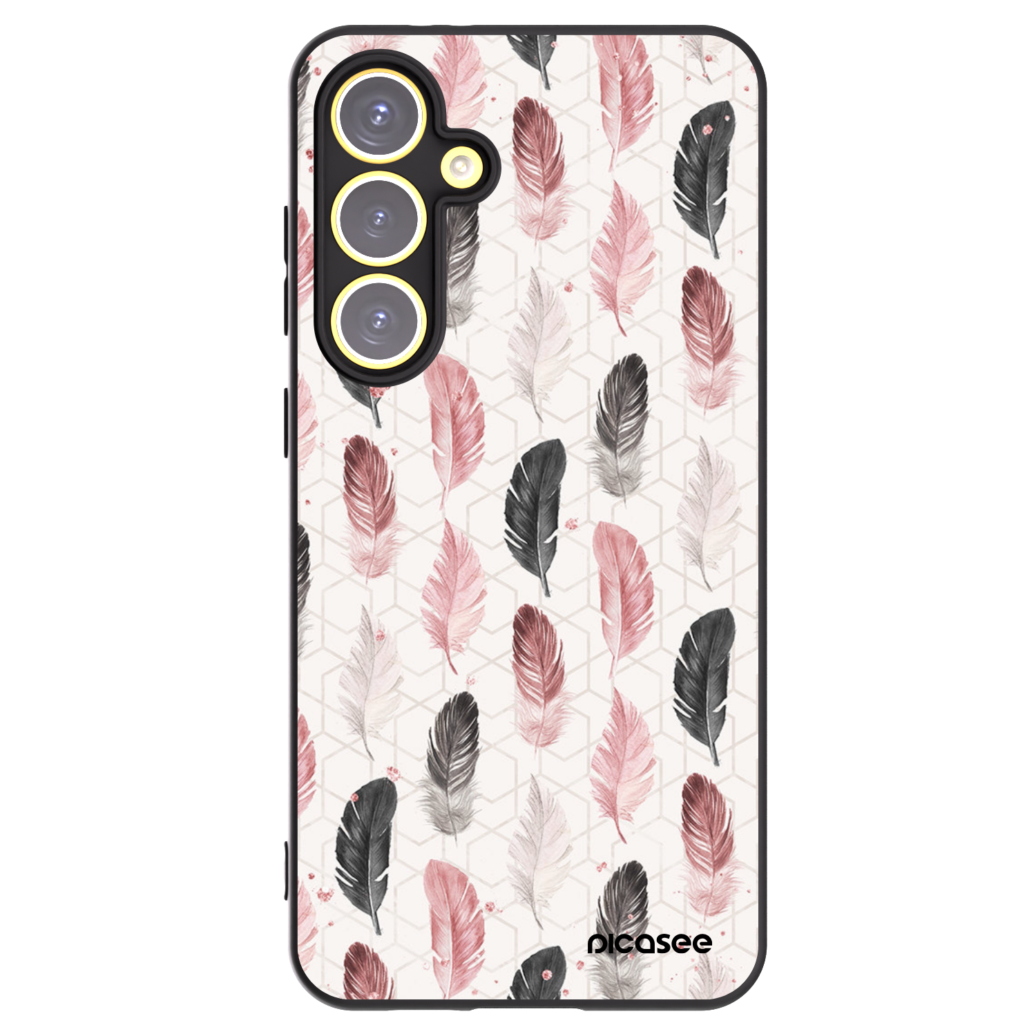 Picasee silikonski črni ovitek za Samsung Galaxy S24 FE S721B - Feather 2