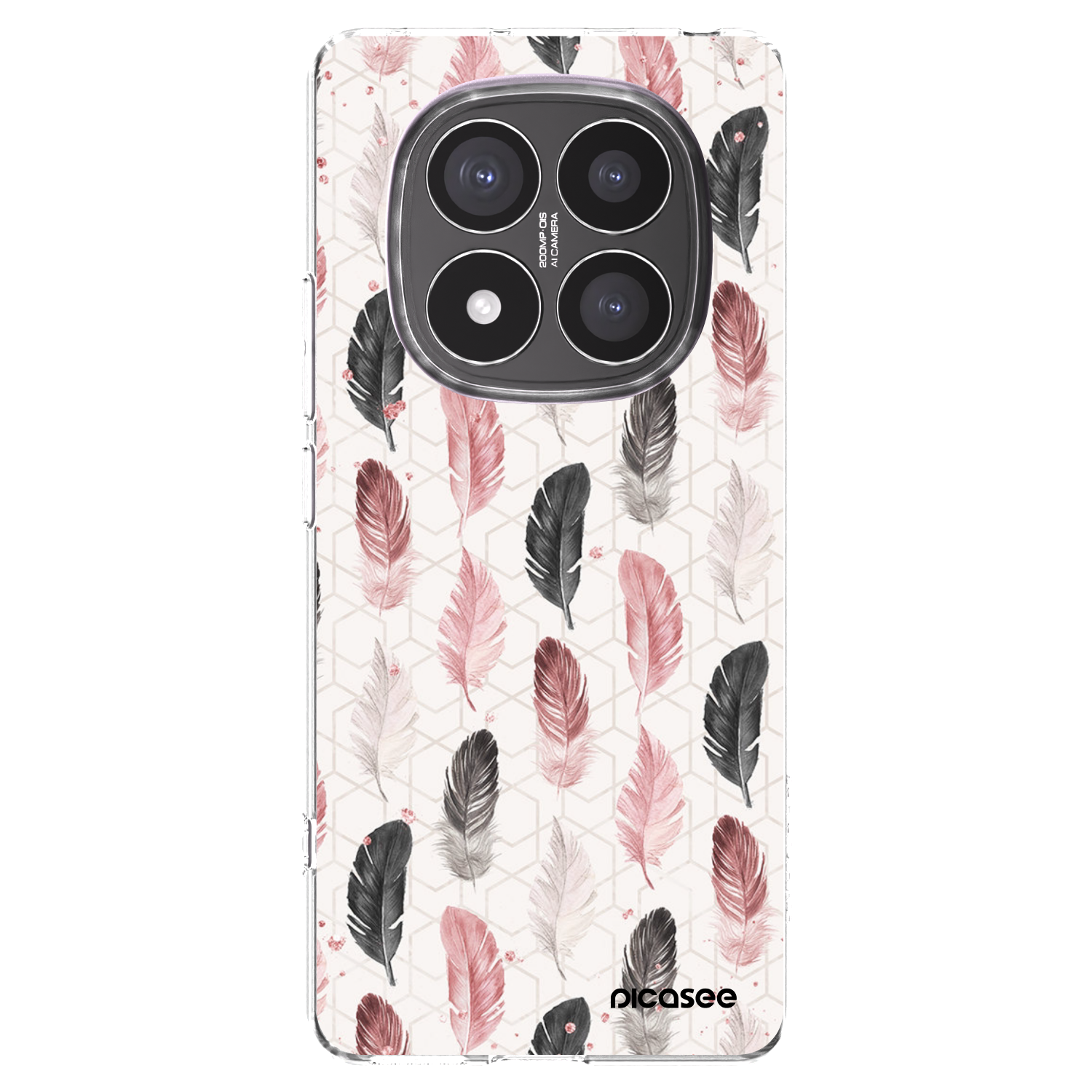 Picasee silikonski prozorni ovitek za Xiaomi Redmi Note 14 Pro+ 5G - Feather 2