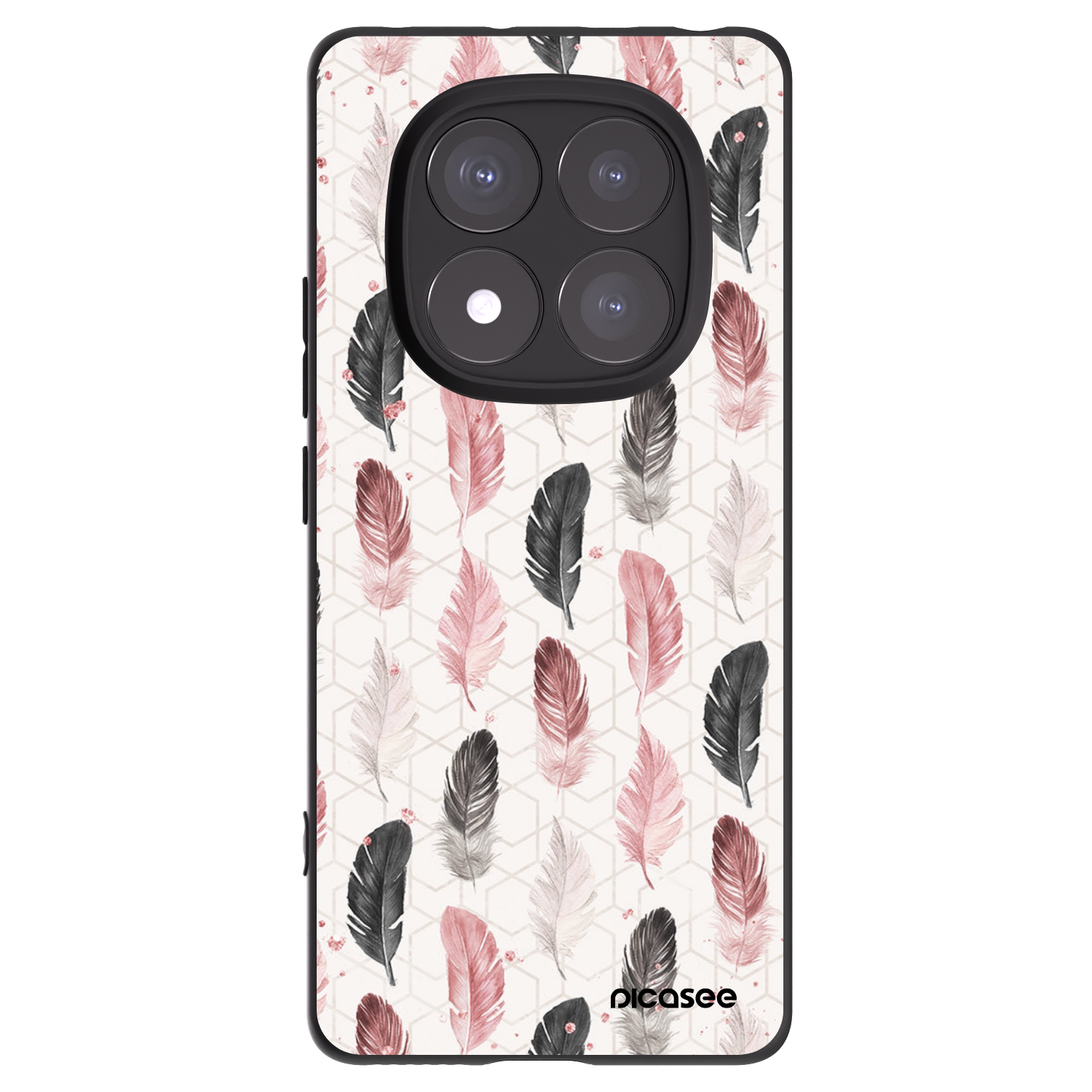 Picasee silikonski črni ovitek za Xiaomi Redmi Note 14 Pro 5G - Feather 2