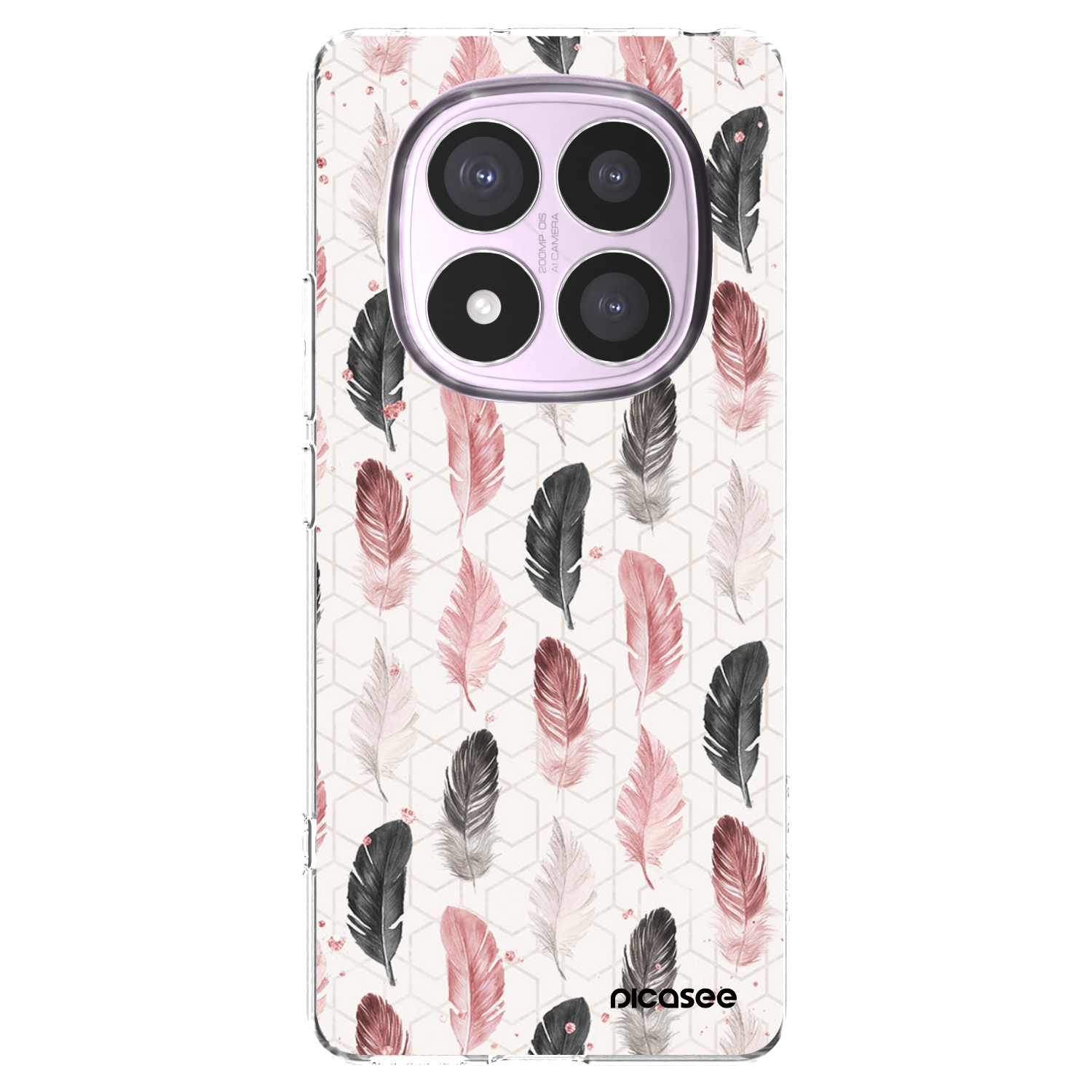 Picasee silikonski prozorni ovitek za Xiaomi Redmi Note 14 Pro 5G - Feather 2