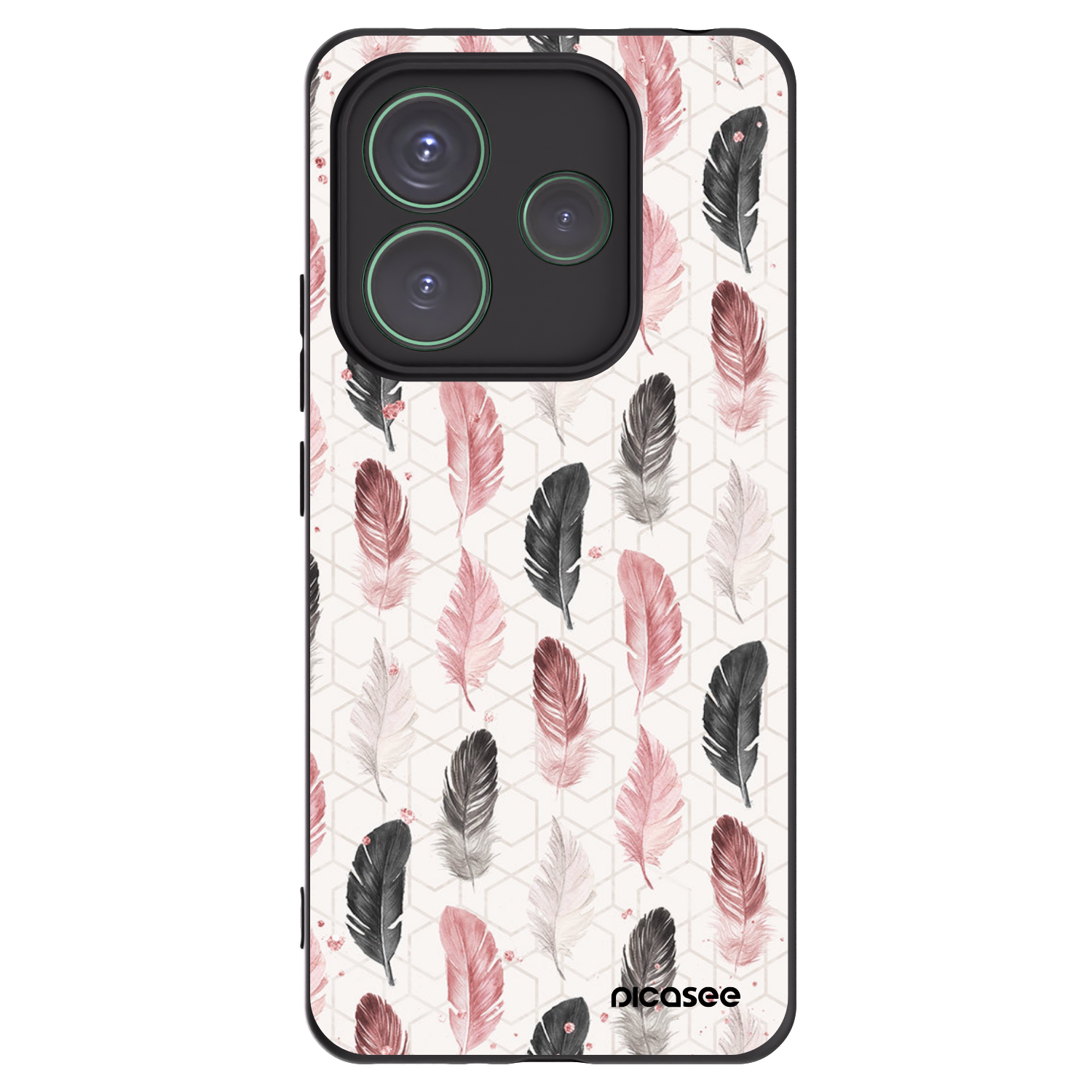 Picasee silikonski črni ovitek za Xiaomi Redmi Note 14 5G - Feather 2