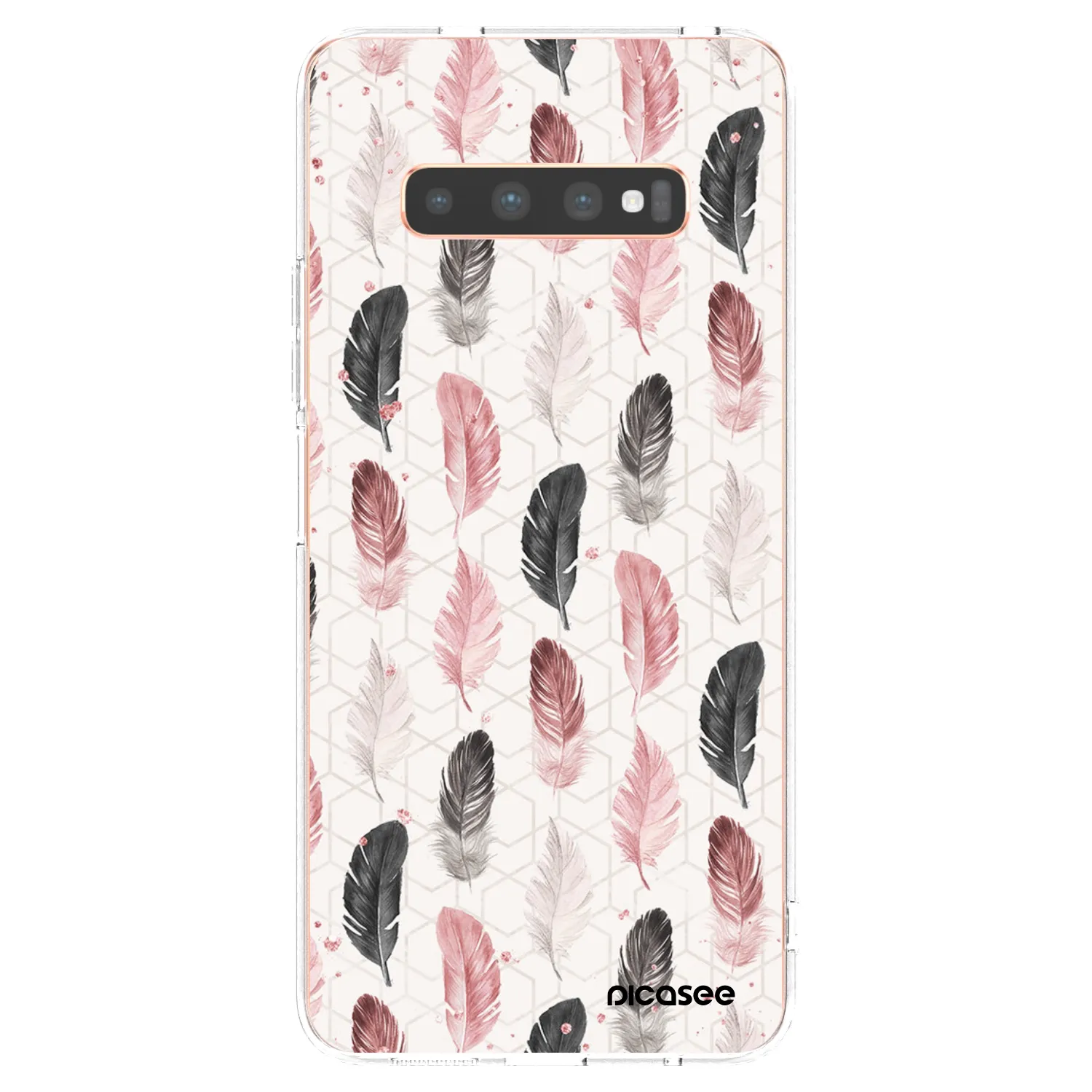 Picasee silikonski prozorni ovitek za Samsung Galaxy S10 Plus G975 - Feather 2