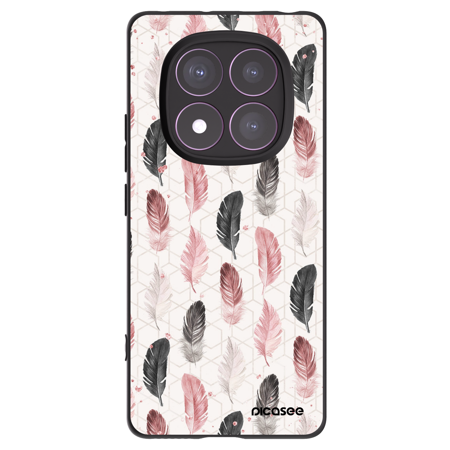 Picasee silikonski črni ovitek za Xiaomi Redmi Note 14 Pro 4G - Feather 2