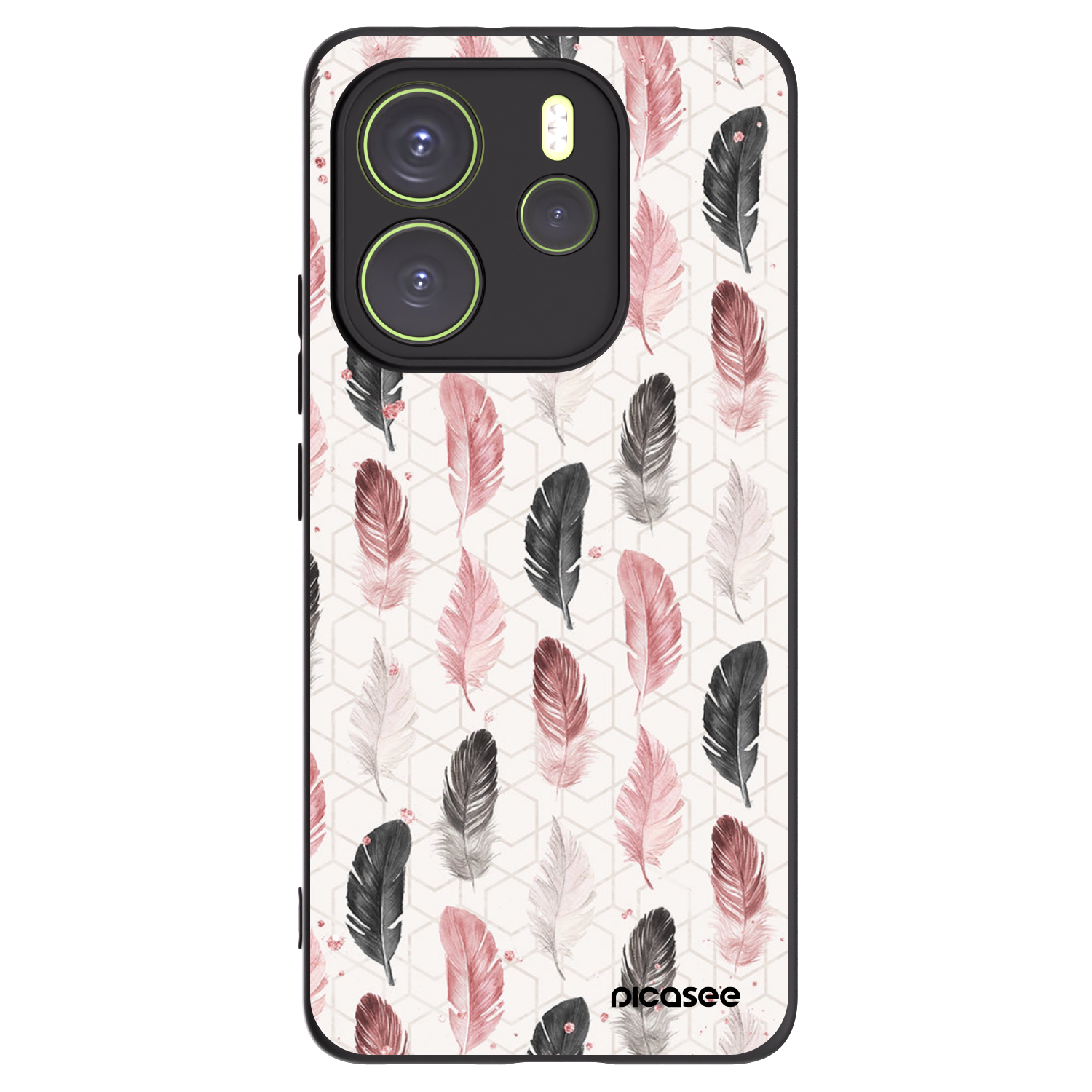 Picasee silikonski črni ovitek za Xiaomi Redmi Note 14 4G - Feather 2