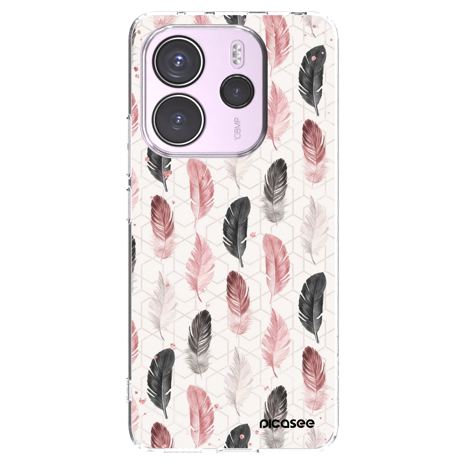 Picasee silikonski prozorni ovitek za Xiaomi Redmi Note 14 4G - Feather 2