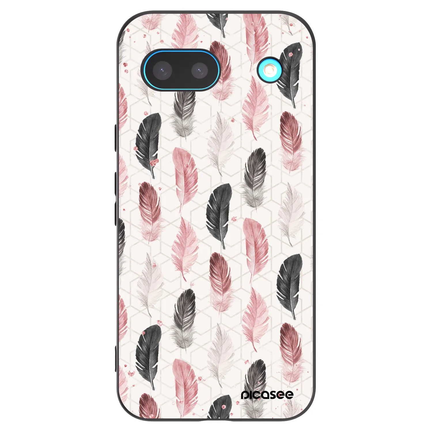 Picasee silikonski črni ovitek za Google Pixel 8a - Feather 2