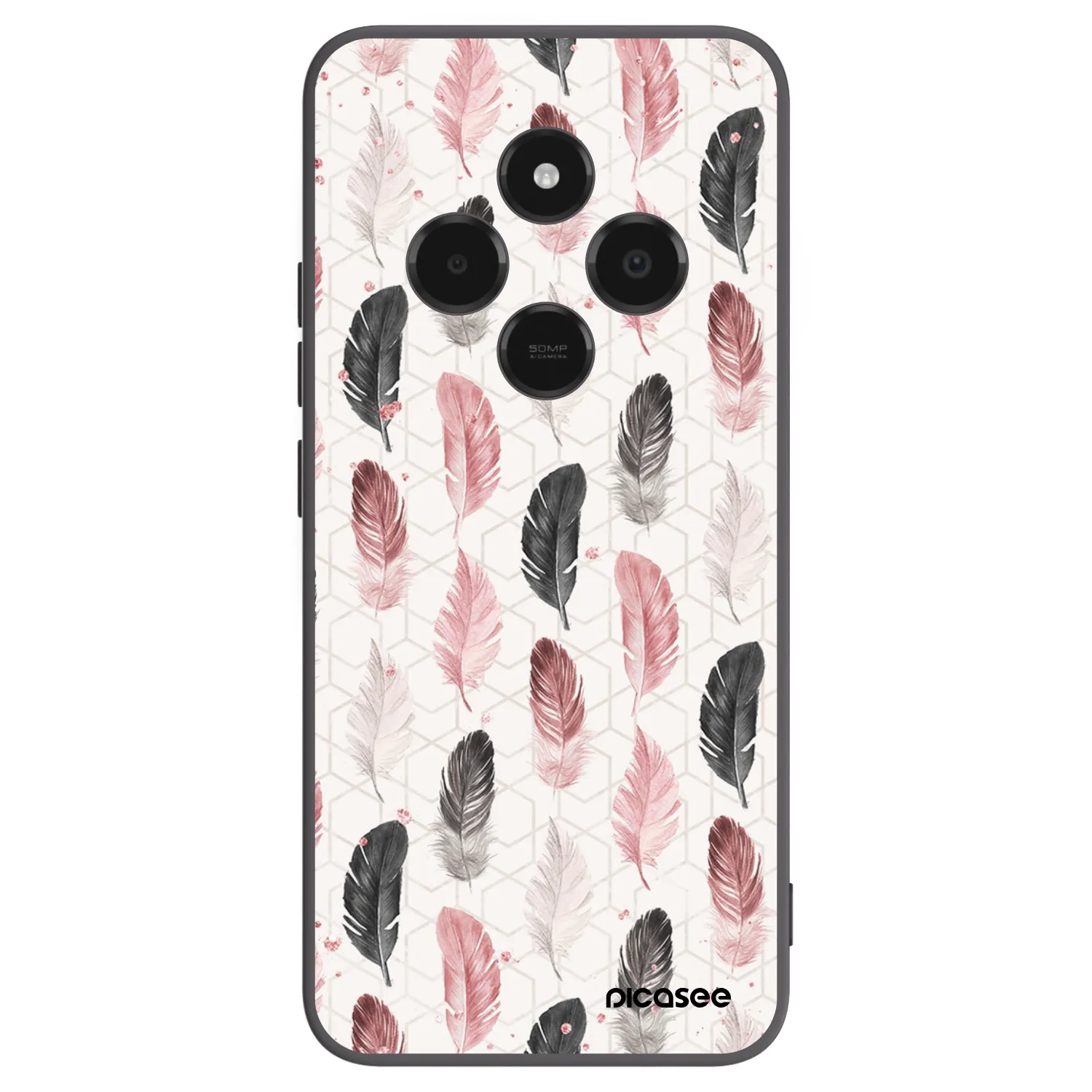 Picasee silikonski črni ovitek za Xiaomi Poco C75 - Feather 2