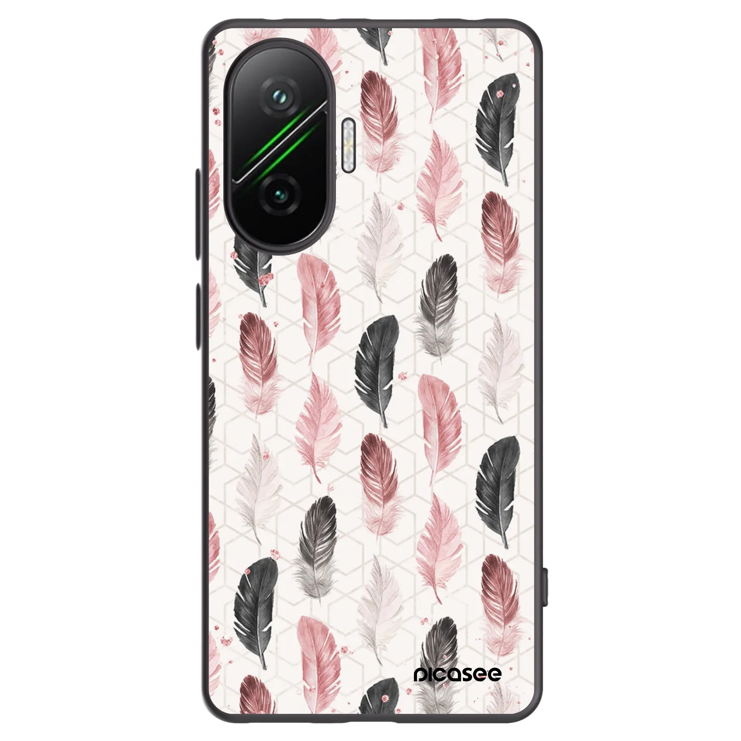 Picasee silikonski črni ovitek za Xiaomi Poco F7 Pro 5G - Feather 2