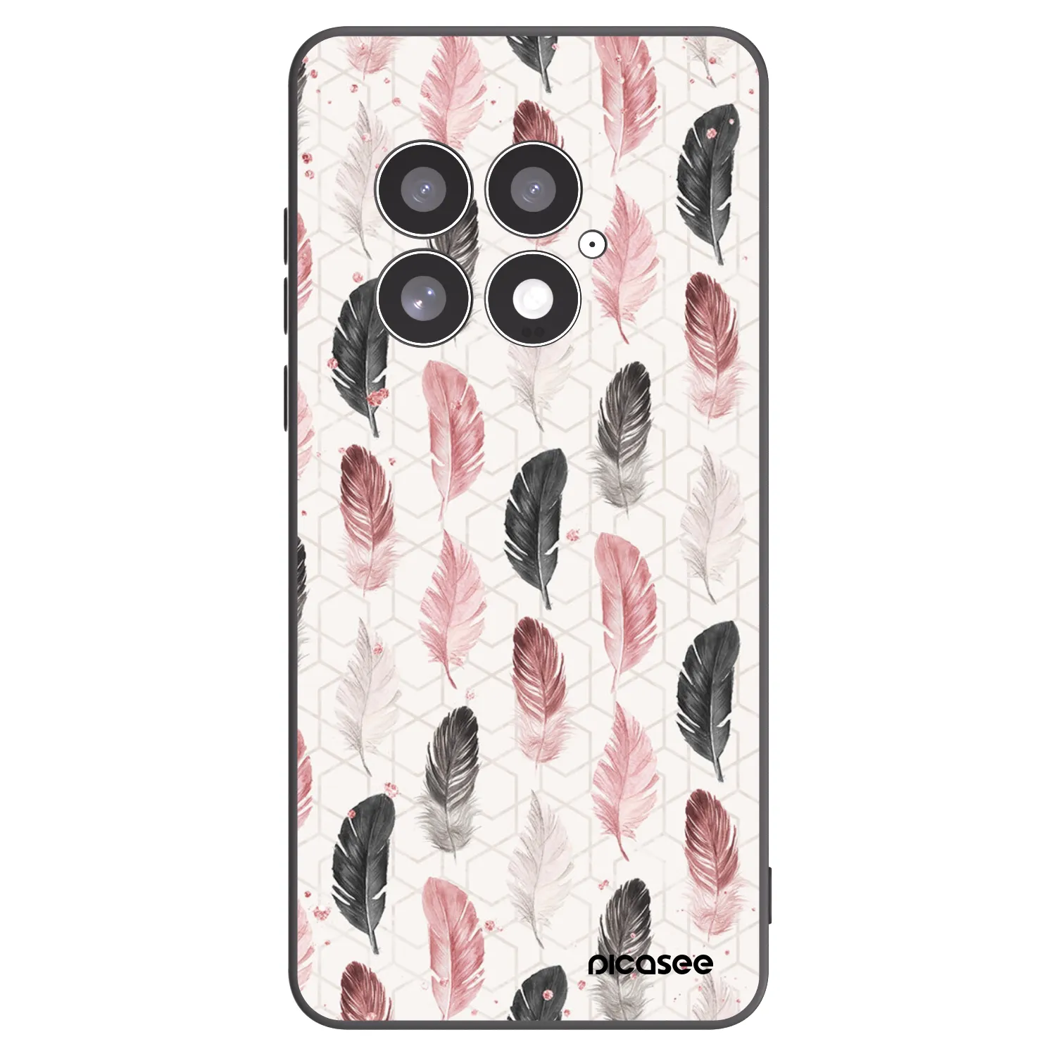Picasee silikonski črni ovitek za OnePlus 13 5G - Feather 2