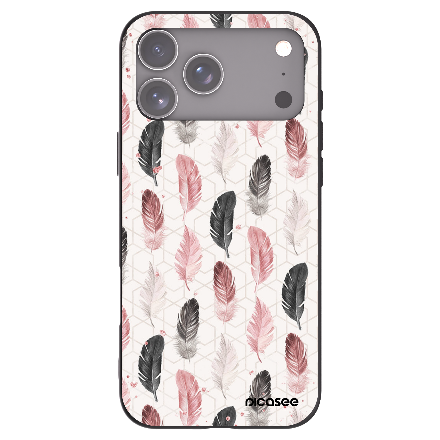 Picasee silikonski črni ovitek za Apple iPhone 17 Pro Max - Feather 2