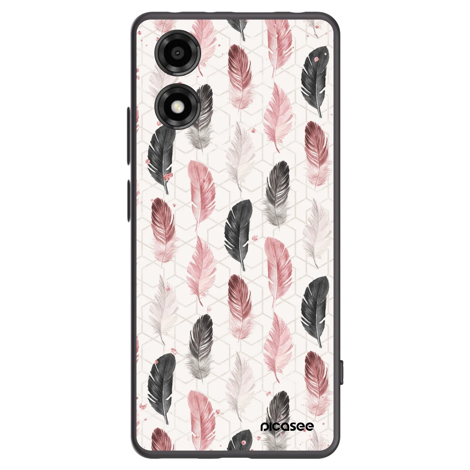 Picasee silikonski črni ovitek za Motorola Moto E14 - Feather 2