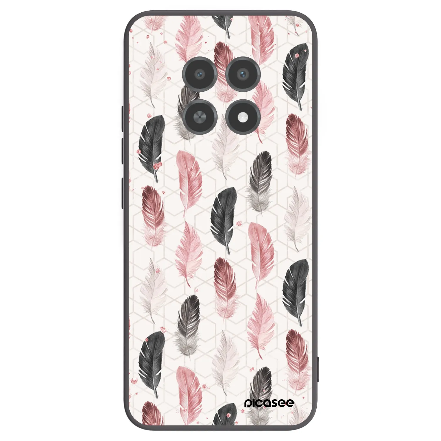 Picasee silikonski črni ovitek za Realme 12X - Feather 2