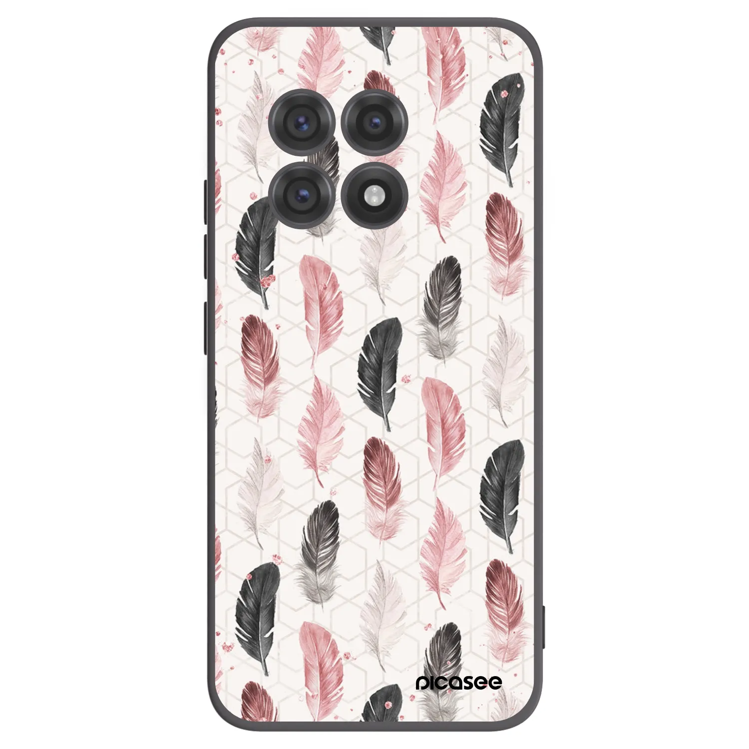 Picasee silikonski črni ovitek za OnePlus 13R 5G - Feather 2