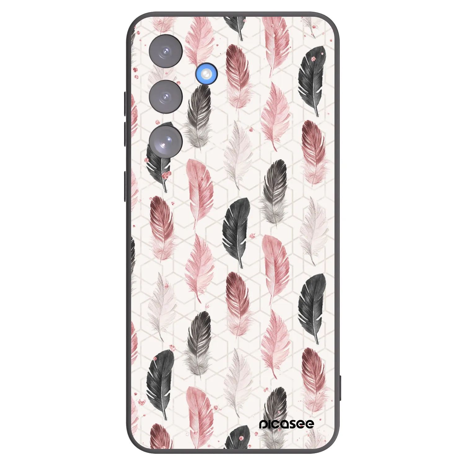 Picasee silikonski črni ovitek za Samsung Galaxy S25 FE 5G - Feather 2