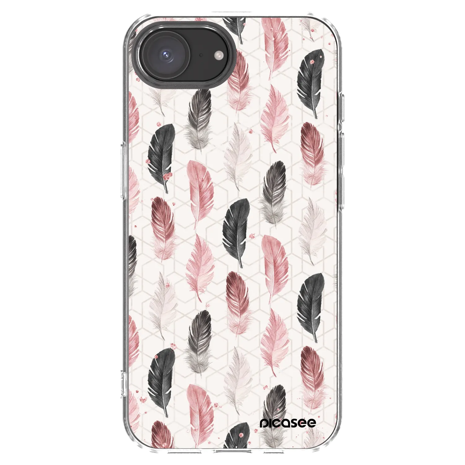 Picasee silikonski prozorni ovitek za Apple iPhone 17e - Feather 2