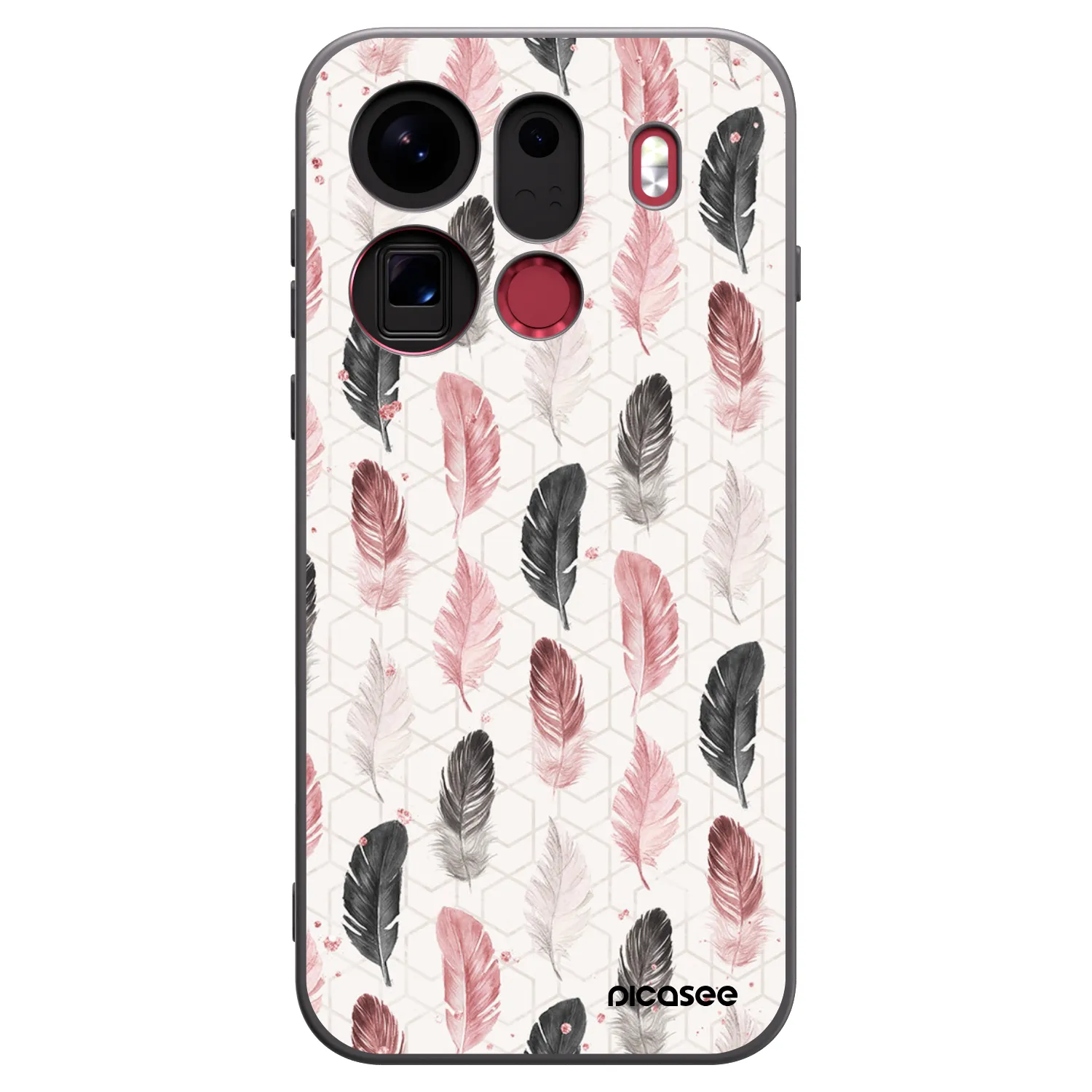 Picasee silikonski črni ovitek za OPPO Find X9 Pro - Feather 2