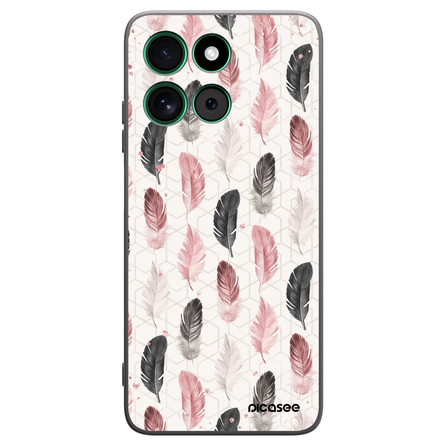 Picasee silikonski črni ovitek za Motorola Moto G57 Power - Feather 2