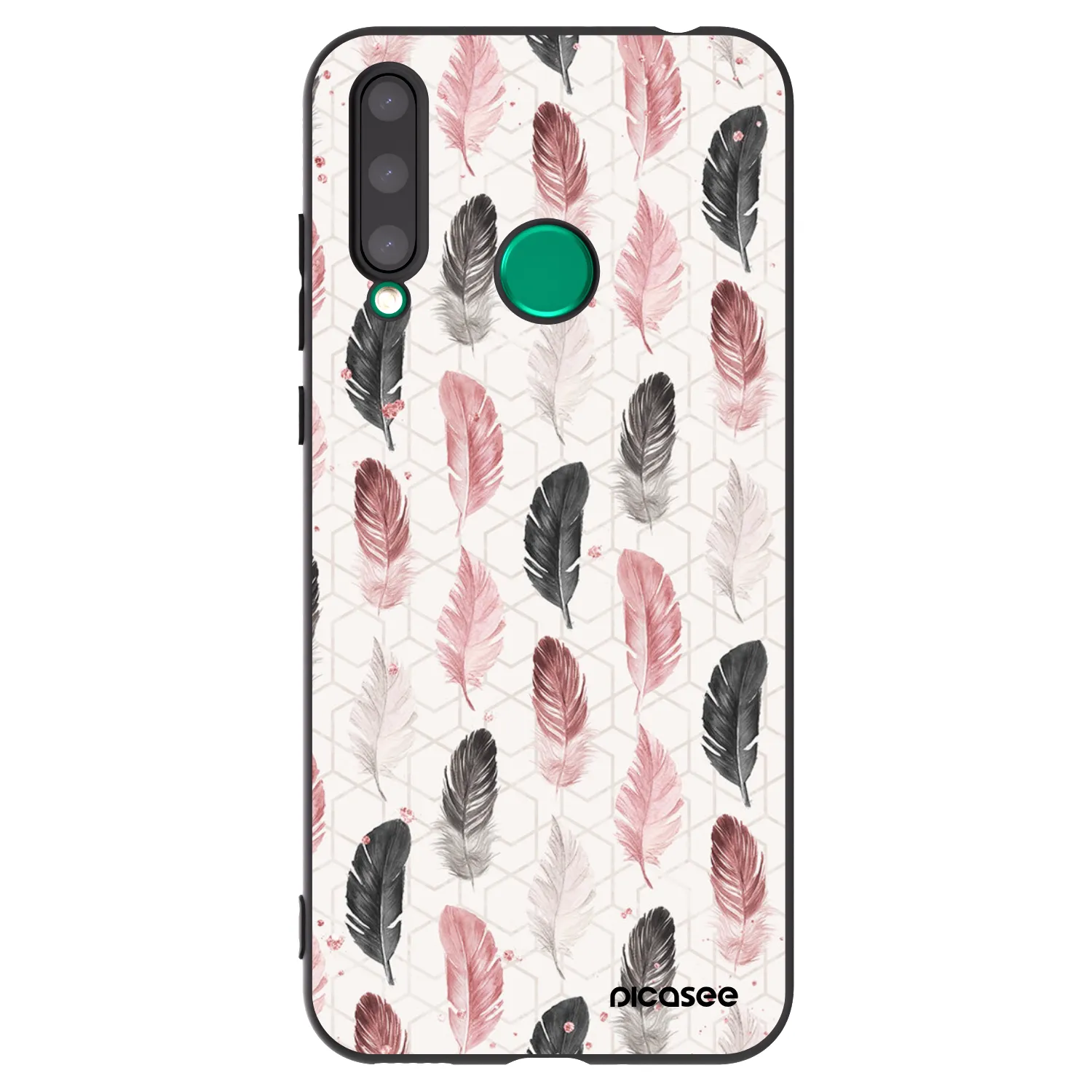 Picasee silikonski črni ovitek za Honor 20 Lite - Feather 2