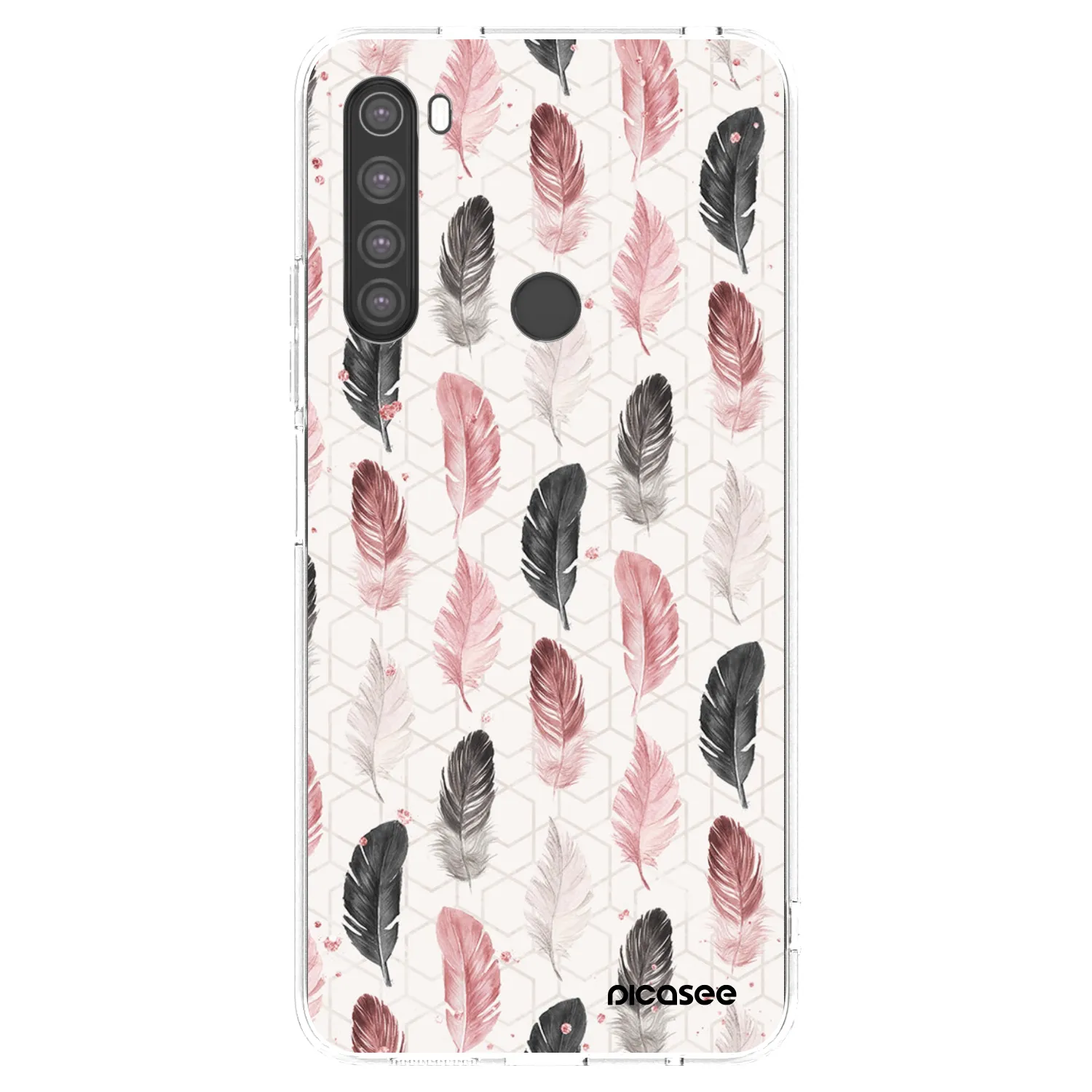 Picasee silikonski prozorni ovitek za Xiaomi Redmi Note 8 - Feather 2