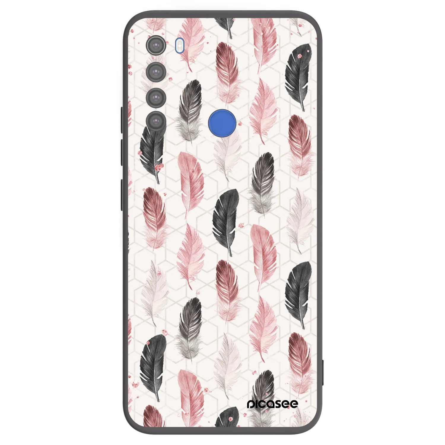 Picasee silikonski črni ovitek za Xiaomi Redmi Note 8T - Feather 2