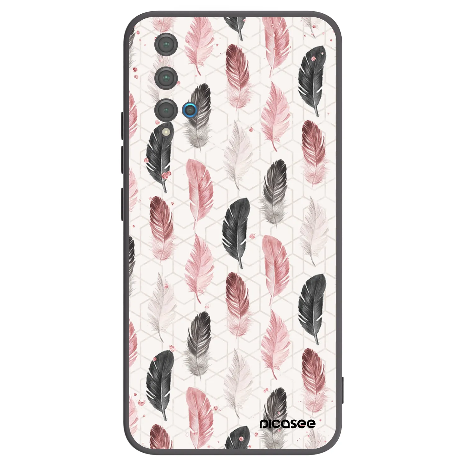 Picasee silikonski črni ovitek za Huawei Nova 5T - Feather 2