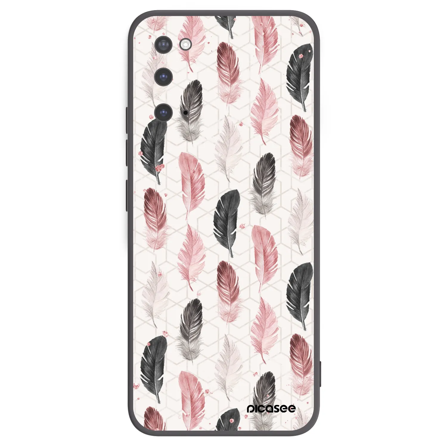 Picasee silikonski črni ovitek za Samsung Galaxy S20 G980F - Feather 2