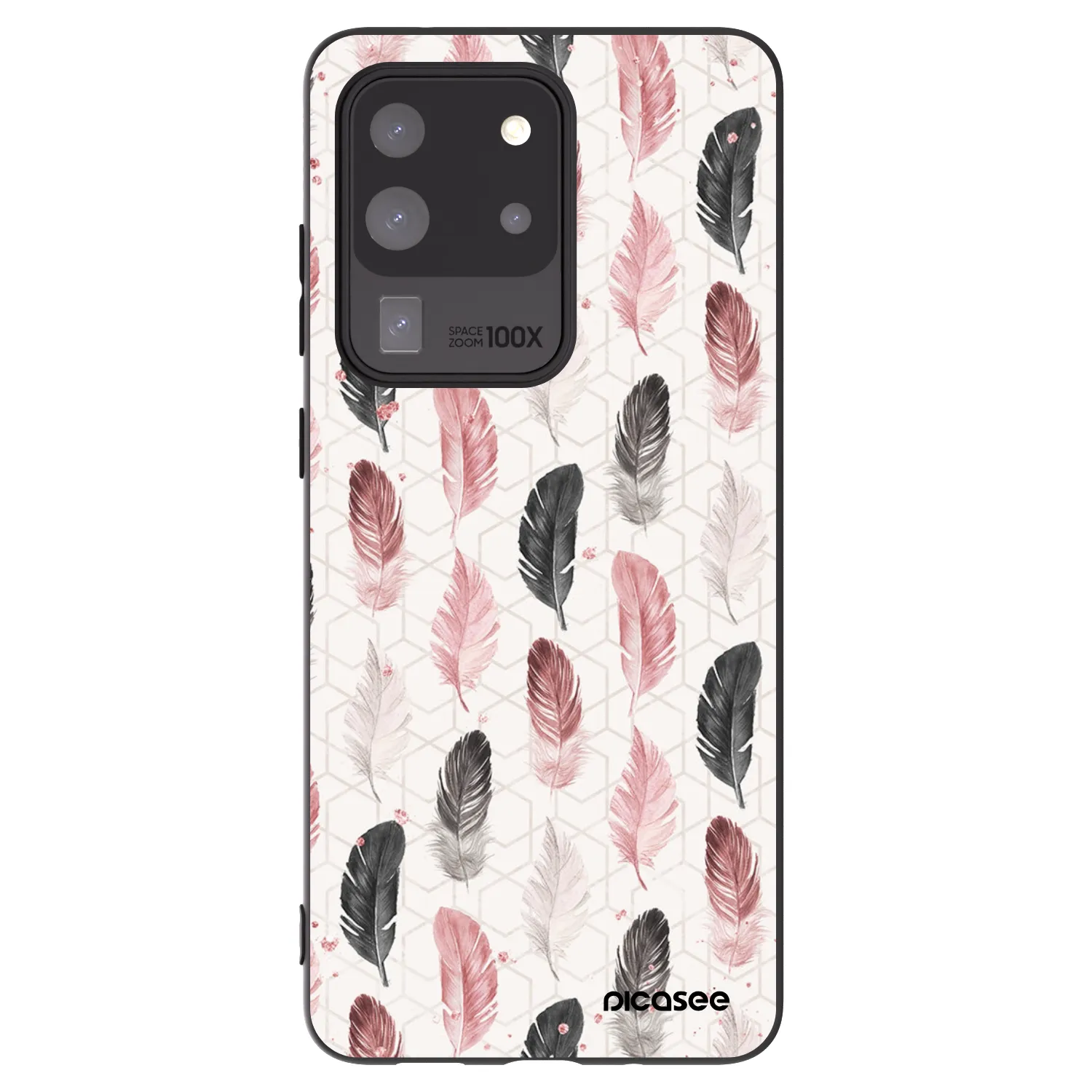 Picasee silikonski črni ovitek za Samsung Galaxy S20 Ultra 5G G988F - Feather 2