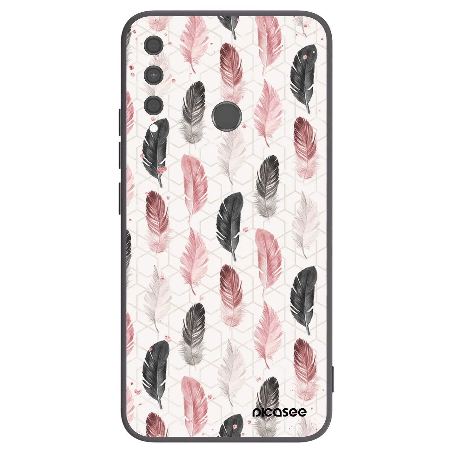Picasee silikonski črni ovitek za Huawei P40 Lite E - Feather 2