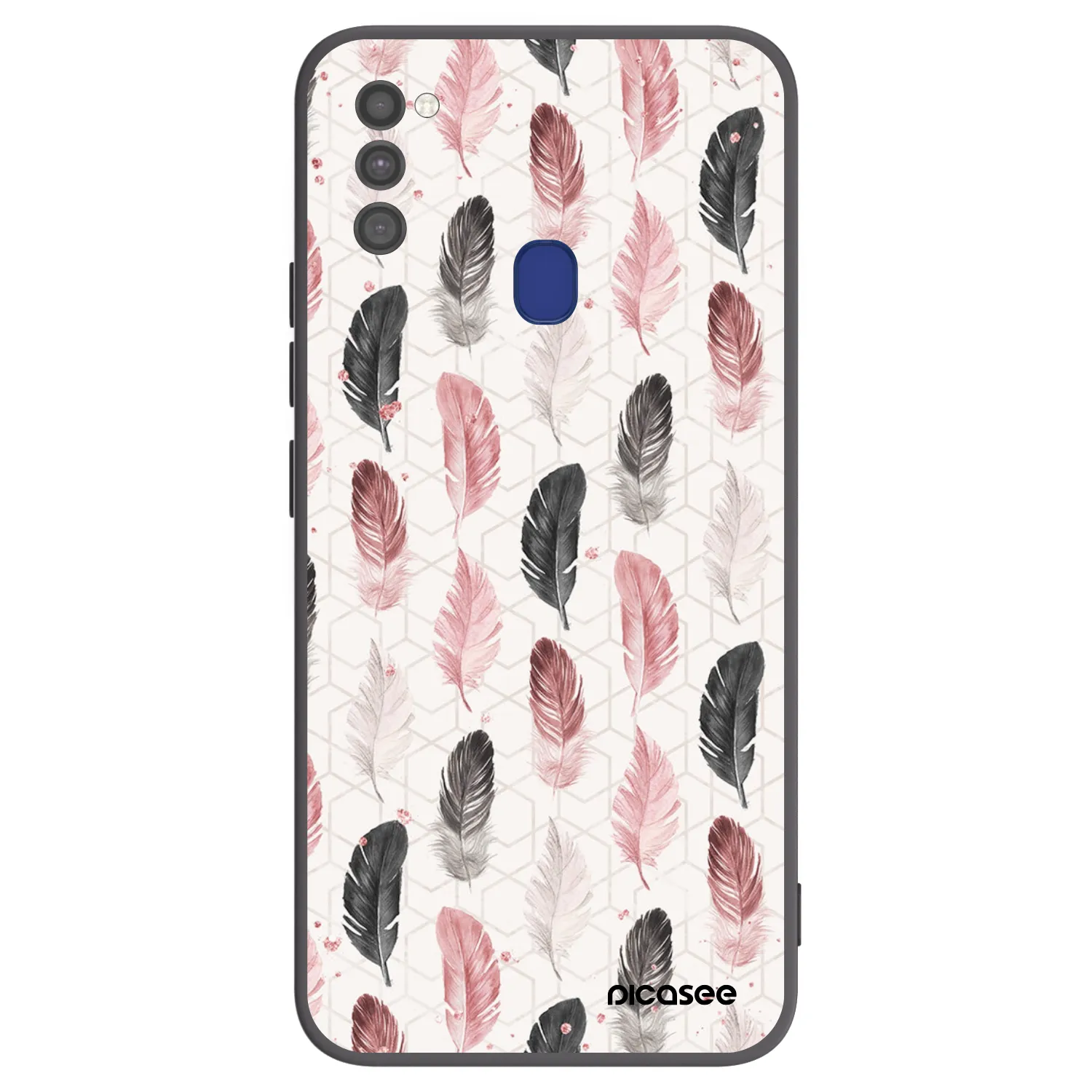 Picasee silikonski črni ovitek za Samsung Galaxy M21 M215F - Feather 2