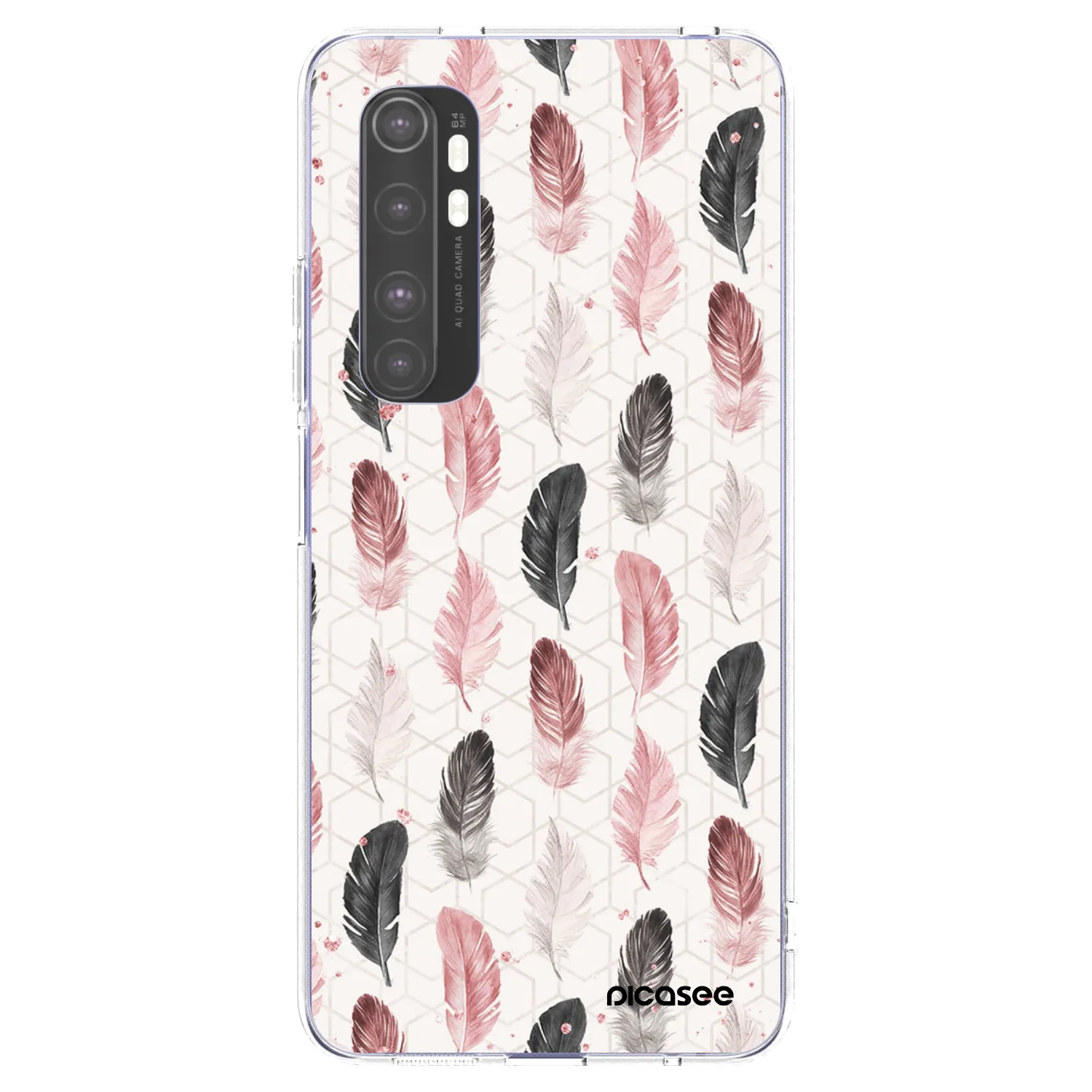 Picasee silikonski prozorni ovitek za Xiaomi Mi Note 10 Lite - Feather 2