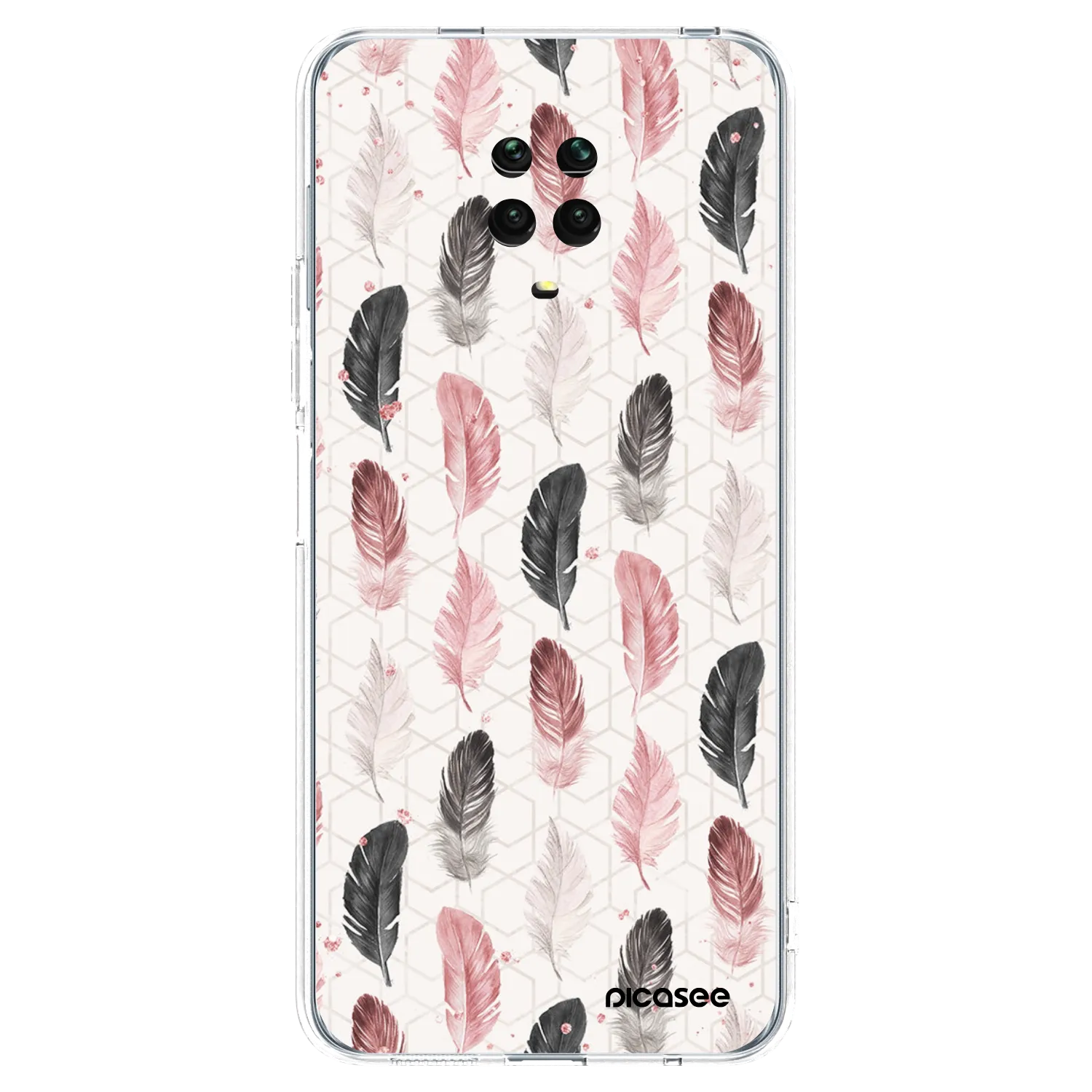 Picasee silikonski prozorni ovitek za Xiaomi Redmi Note 9S - Feather 2