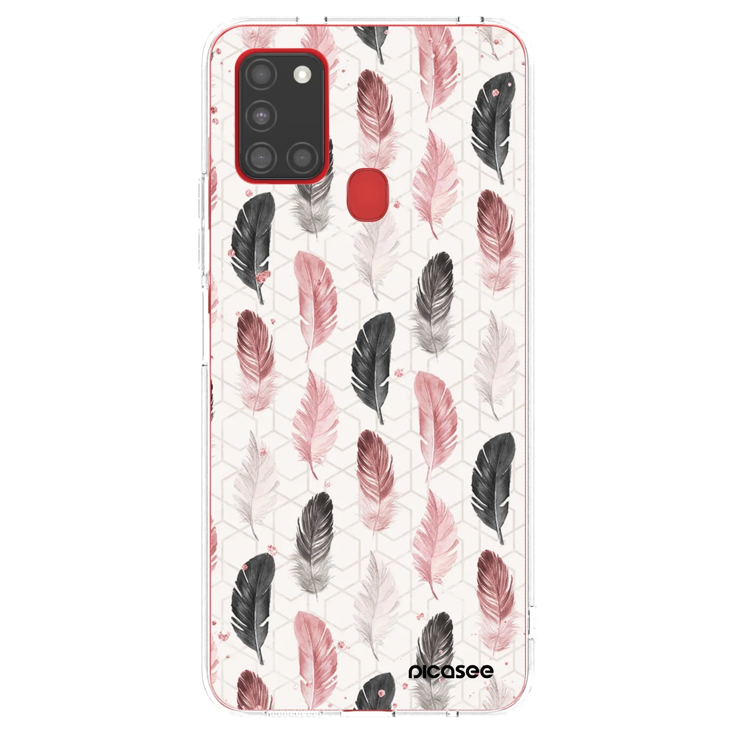 Picasee silikonski prozorni ovitek za Samsung Galaxy A21s - Feather 2