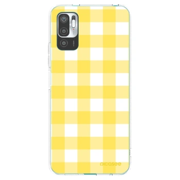 Picasee silikonski prozorni ovitek za Xiaomi Redmi Note 10 5G - Gride lemon