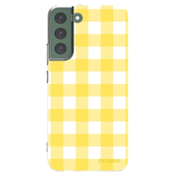 Picasee silikonski prozorni ovitek za Samsung Galaxy S22+ 5G - Gride lemon