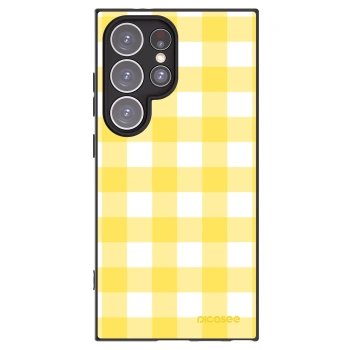 Picasee silikonski črni ovitek za Samsung Galaxy S24 Ultra S928B 5G - Gride lemon