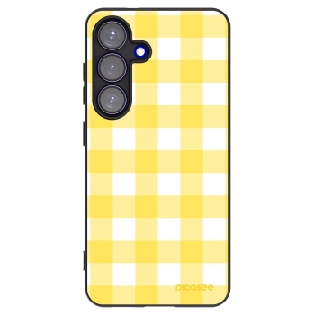Picasee silikonski črni ovitek za Samsung Galaxy S25 5G - Gride lemon