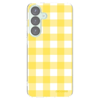 Picasee silikonski prozorni ovitek za Samsung Galaxy S25+ 5G - Gride lemon