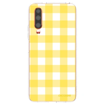 Picasee silikonski prozorni ovitek za Huawei P30 - Gride lemon