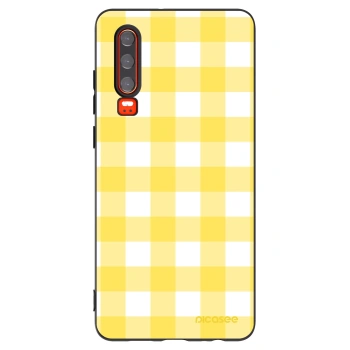Picasee silikonski črni ovitek za Huawei P30 - Gride lemon