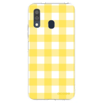 Picasee silikonski prozorni ovitek za Samsung Galaxy A40 A405F - Gride lemon