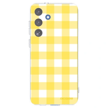 Picasee silikonski prozorni ovitek za Samsung Galaxy S25 FE 5G - Gride lemon
