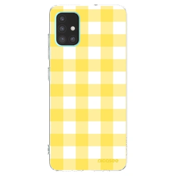 Picasee silikonski prozorni ovitek za Samsung Galaxy A51 A515F - Gride lemon