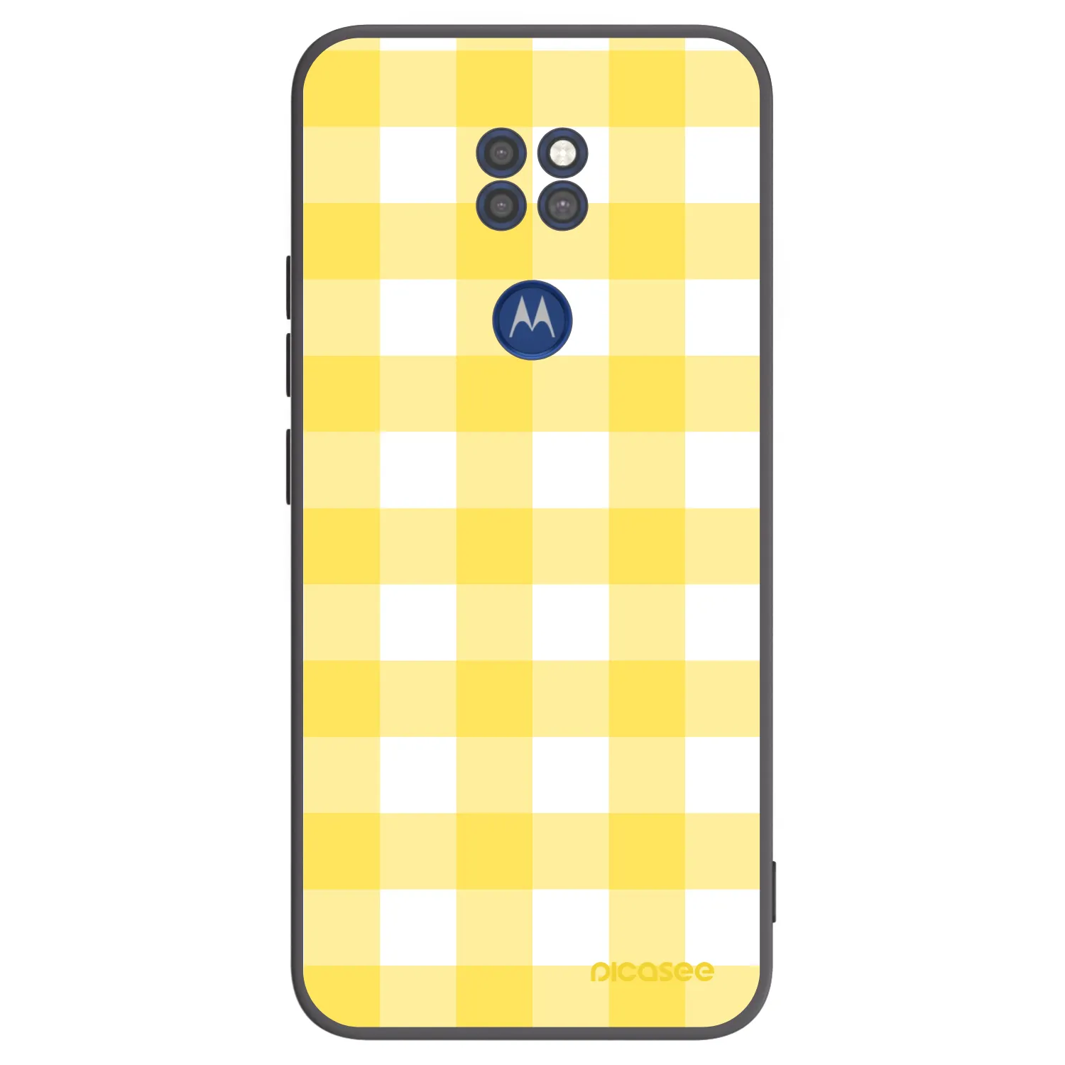 Picasee silikonski črni ovitek za Motorola Moto G9 Play - Gride lemon